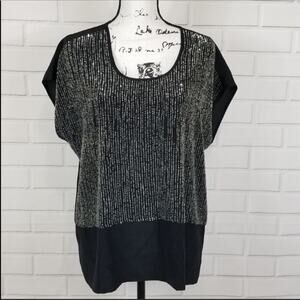 Eileen Fisher Sequins Beads Blouse